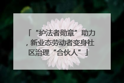 “护法者勋章”助力，新业态劳动者变身社区治理“合伙人”